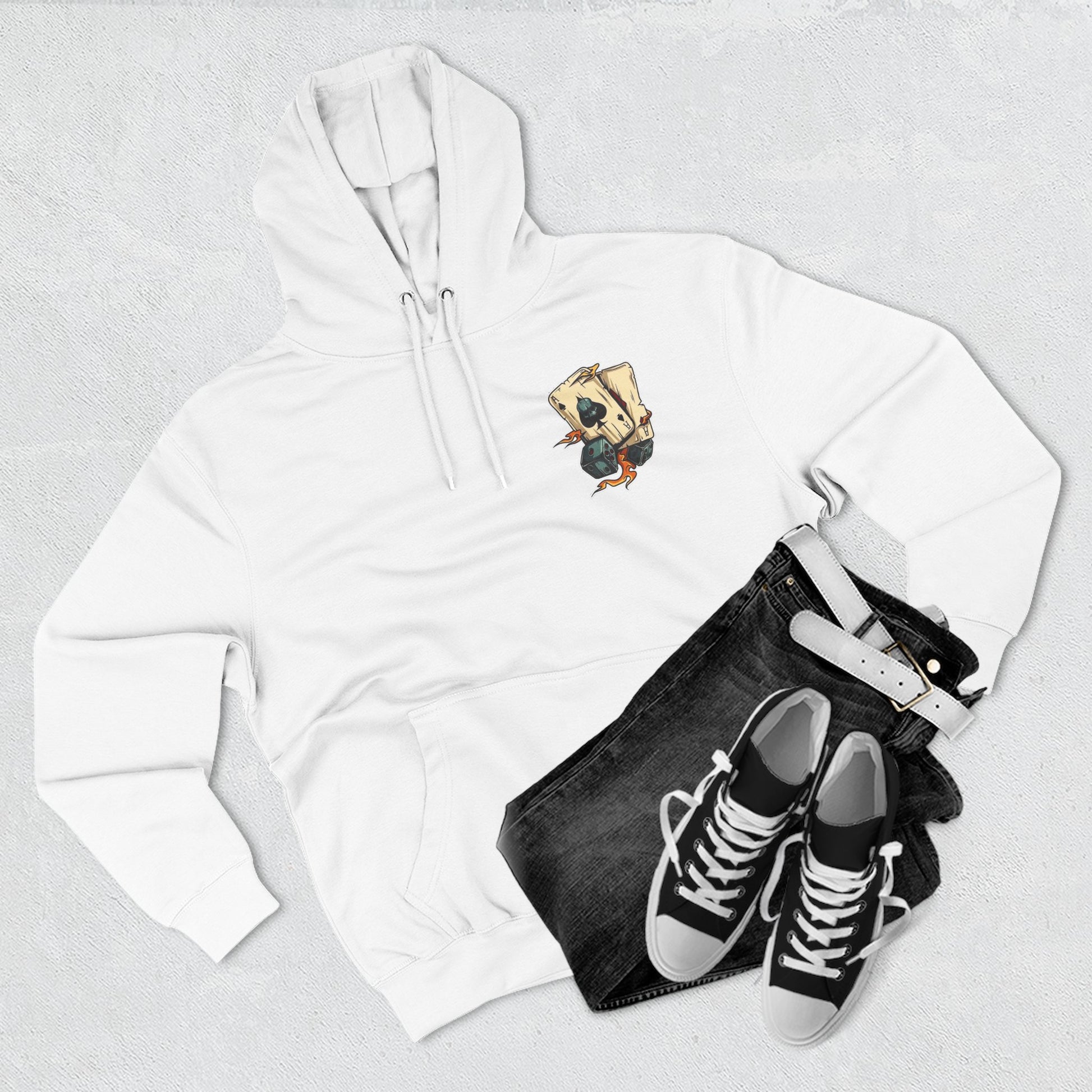 Three-Panel Fleece Hoodie